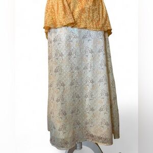 Floral Cream Maxi Skirt